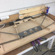 Custom structure used to lift the hood over the roof.